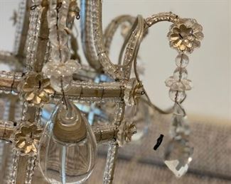 Holly Hunt 6- Arm Chandelier with Crystals. Measures 42" H x 36" W. Photo 2 of 2.