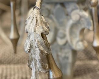 6-arm whitewashed metal chandelier. Photo 2 of 2.