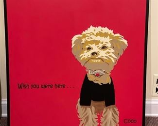 Puppy Pop Art! Measures 40" x 40".