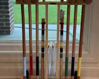 Target croquet set.