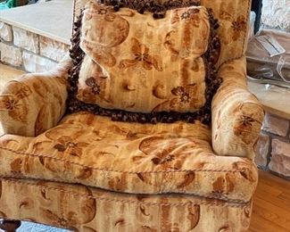 Althorp velvet upholstered club chair.