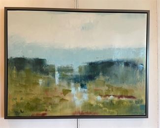 Uttermost abstract oil painting. Measures 32" W x 26" H.