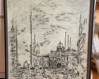 Pen and ink on rice paper - 2 available. Each measures 40" x 50". Photo 2 of 2.