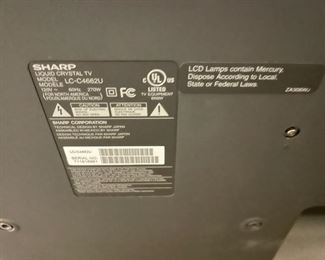 Sharp Aquos TV. Photo 3 of 3.