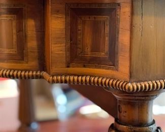 Alfonso Marina Ebanista Georgian writing table. Measures 84" W x 43" D x 30" H. Measures 26 from floor to apron - could be used as a dining table. Photo 5 of 5.