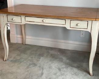 Woodland three-drawer desk. Measures 54" W x 30" D.