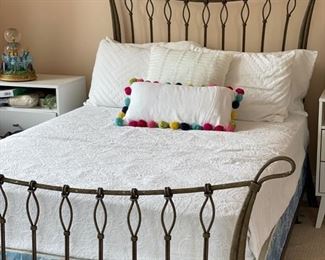 Metal Full bed frame. Bedding and mattress set sold separately.