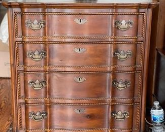 Alfonso Marina for Ebanista 4-drawer chest of drawers - 2 available. Each measures 29.5" W x 19" D x 29" H.