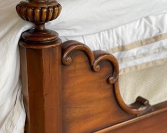 Alfonso Marina for Ebanista carved wood King bed frame. Photo 2 of 3.