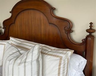 Alfonso Marina for Ebanista carved wood King bed frame. Photo 3 of 3.