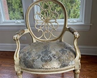 Versace-style Louis XVI chair - 2 available. Photo 1 of 2.