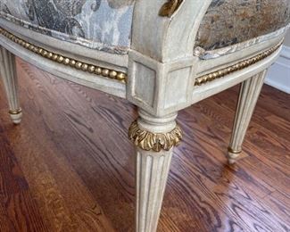 Versace-style Louis XVI chair - 2 available. Photo 2 of 2.