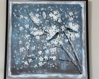 Uttermost bird painting. Measures approximately 36" x 36".