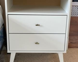 Laminate side table/nightstand. Measures 23" W x 16" D x 30" H.