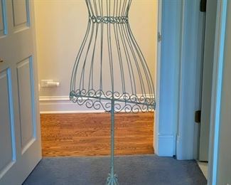 Metal dress form.