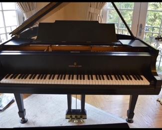 1920s fully refurbished ebony Steinway Model M baby grand piano. Photo 1 of 6.