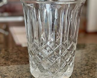 Cut crystal vase.