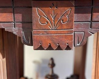 Antique Victorian Eastlake side table. Measures 27.5" W x 21" D x 27" H Photo 3 of 3.