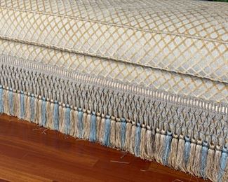 Pearson ottoman with bouillon fringe. Measures 4' x 18.5" D. Photo 2 of 2.