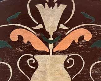 Antique stenciled wall-mount shelving unit. Photo 2 of 2.