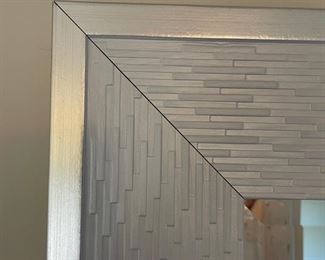 Silver wall mirror. Photo 2 of 2.