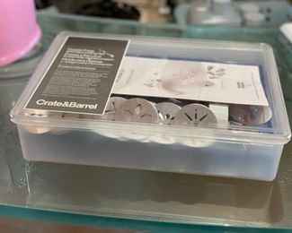 Crate & Barrel cookie press kit.