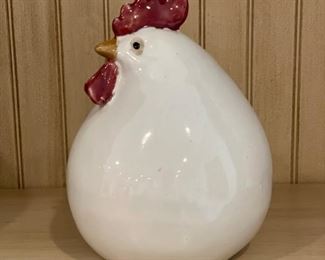 Porcelain white hen.