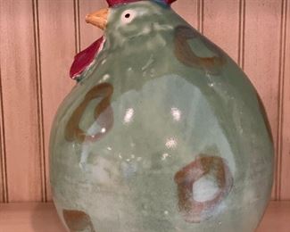 Porcelain green hen.