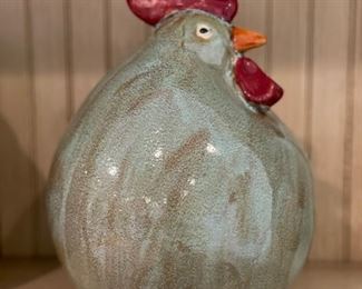 Porcelain green hen.
