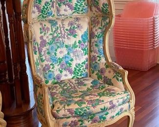 Antique balloon chair. Needs new upholstery. Photo 1 of 2.