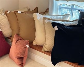 New down-filled decorative pillows -- West Elm, Calico Corners, etc . Photo 2 of 2.