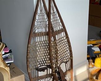 Set of vintage decorative snow shoes.