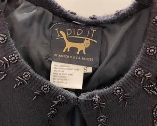 Vintage wool sweater with beading detail. Size Small. Photo 2 of 2.