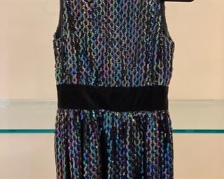 Beaded evening gown.