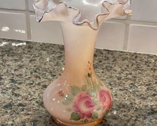Vintage fluted rim vase.