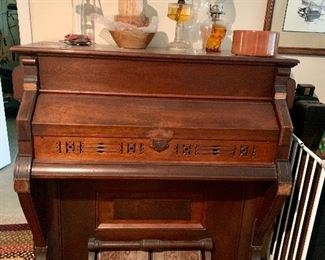 Antique wooden piano 