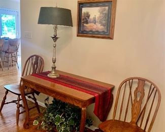 Tiger Oak Library Table 