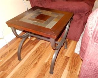 End Table with Metal Base