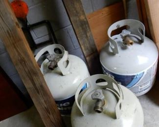 Several Filled Propane Tanks