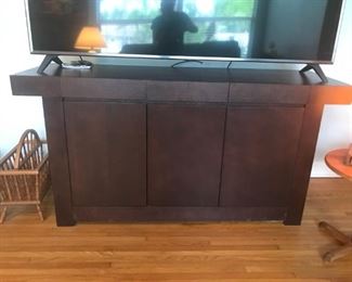 TV stand w/cabinet storage $95