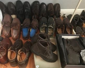 Lots of BRAND NEW men's shoes sizes 10.5 and 11. Rockport, Timberland, Dr. Comfort, Sperry, Earth Shoe, Orthofeet, Dockers, and more. $5 and up for used, $25 and up for new. 