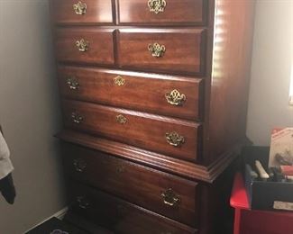 6 drawer tall dresser  38” x 20” x 58” $75