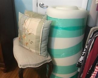 2" king size foam pad, $50, small bench  $25