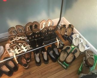 11 brand new pairs of women's Birkenstocks, size 39/8.5, $35-$50