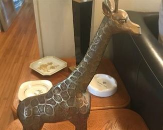 Vintage mid-century brass giraffe $165