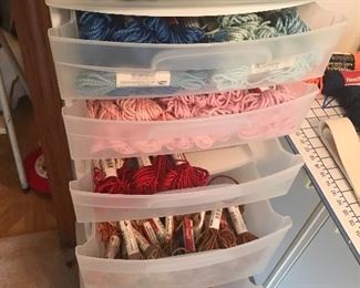 Ton of craft yarn...plastic canvas craft