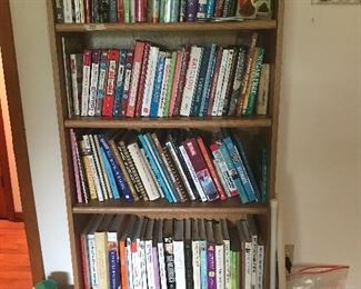 Two book shelves of COOKBOOKS 