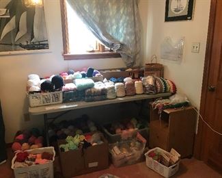 Lots and lots and lots of yarn, crochet and embroidery thread