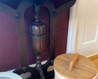 Carved Wall Hugger Table