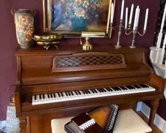 Kimball Upright Piano, Vintage Sekova ChromAharp Autoharp 12 Chord Model From Japan, Original Art, Miscellaneous Decor